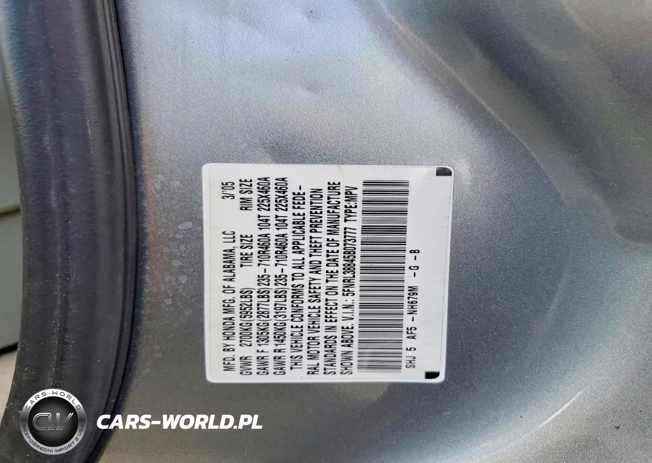 2005 Honda Odyssey Touring VIN:5FNRL38845B073777 - 13