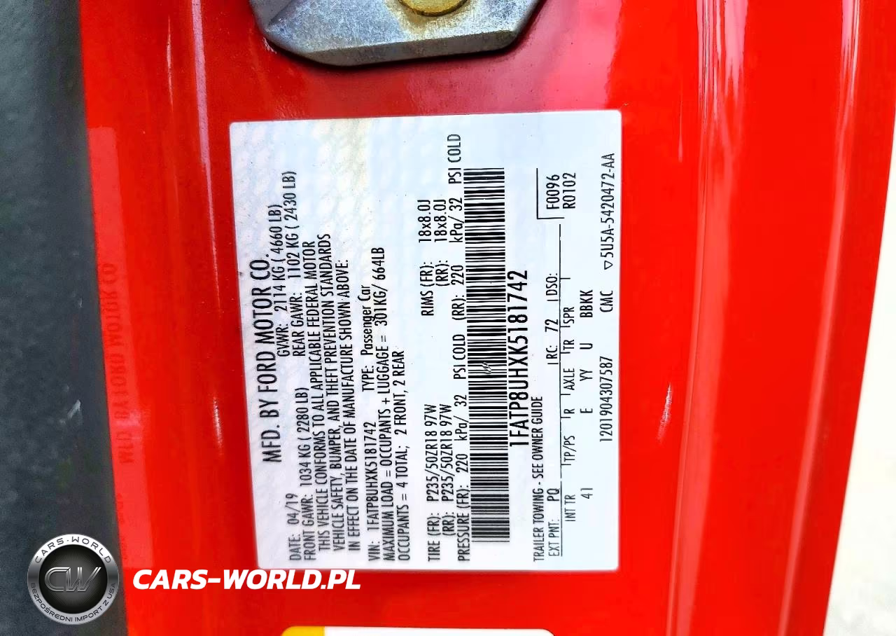 2019 Ford Mustang VIN:1FATP8UHXK5181742 - 12