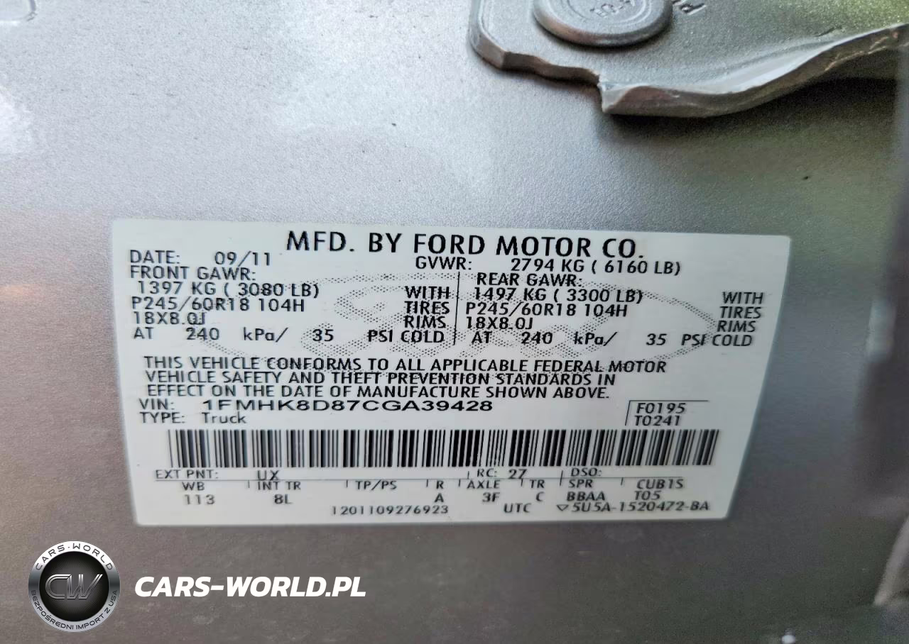 2012 Ford Explorer Xlt VIN:1FMHK8D87CGA39428 - 14