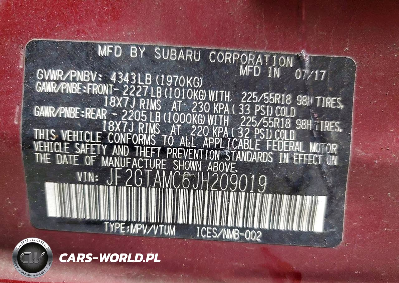 2018 Subaru Crosstrek Limited VIN:JF2GTAMC6JH209019 - 13