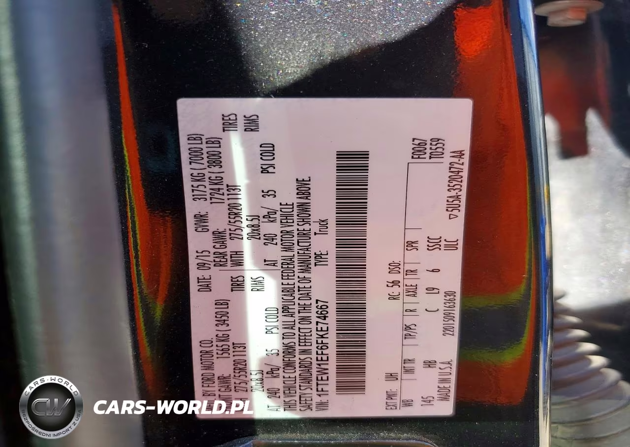 2015 Ford F150 Supercrew VIN:1FTEW1EF6FKE74667 - 12
