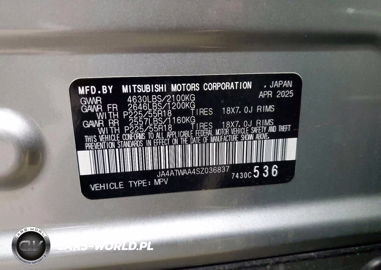 2025 Mitsubishi Eclipse Cross Se VIN:JA4ATWAA4SZ036837 - 13