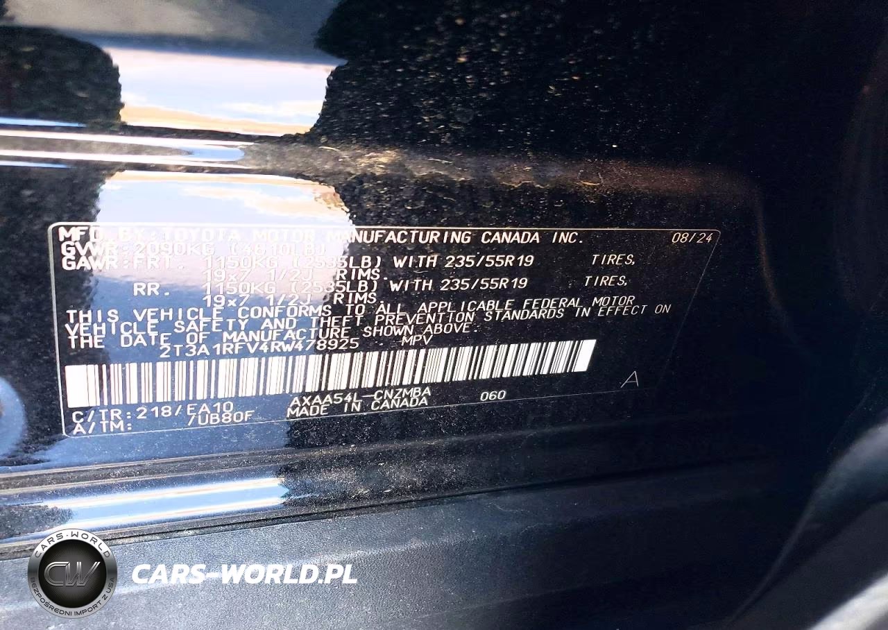 2024 Toyota Rav4 Xle Premium VIN:2T3A1RFV4RW478925 - 12