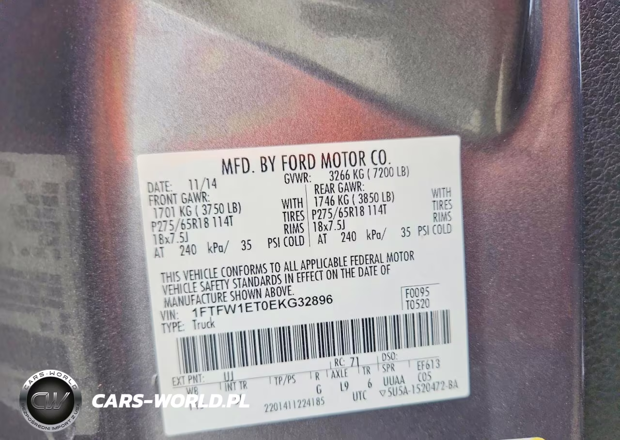 2014 Ford F150 Supercrew VIN:1FTFW1ET0EKG32896 - 12