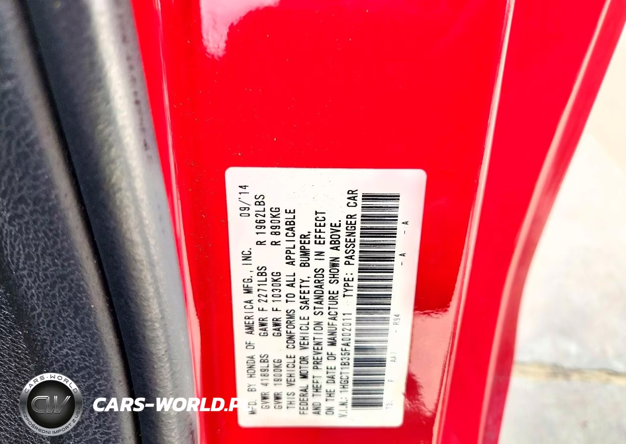 2015 Honda Accord Lx-S VIN:1HGCT1B35FA002011 - 12