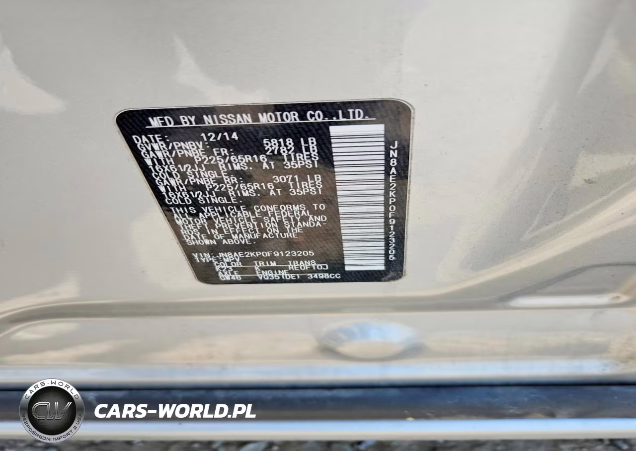 2015 Nissan Quest VIN:JN8AE2KP0F9123205 - 13