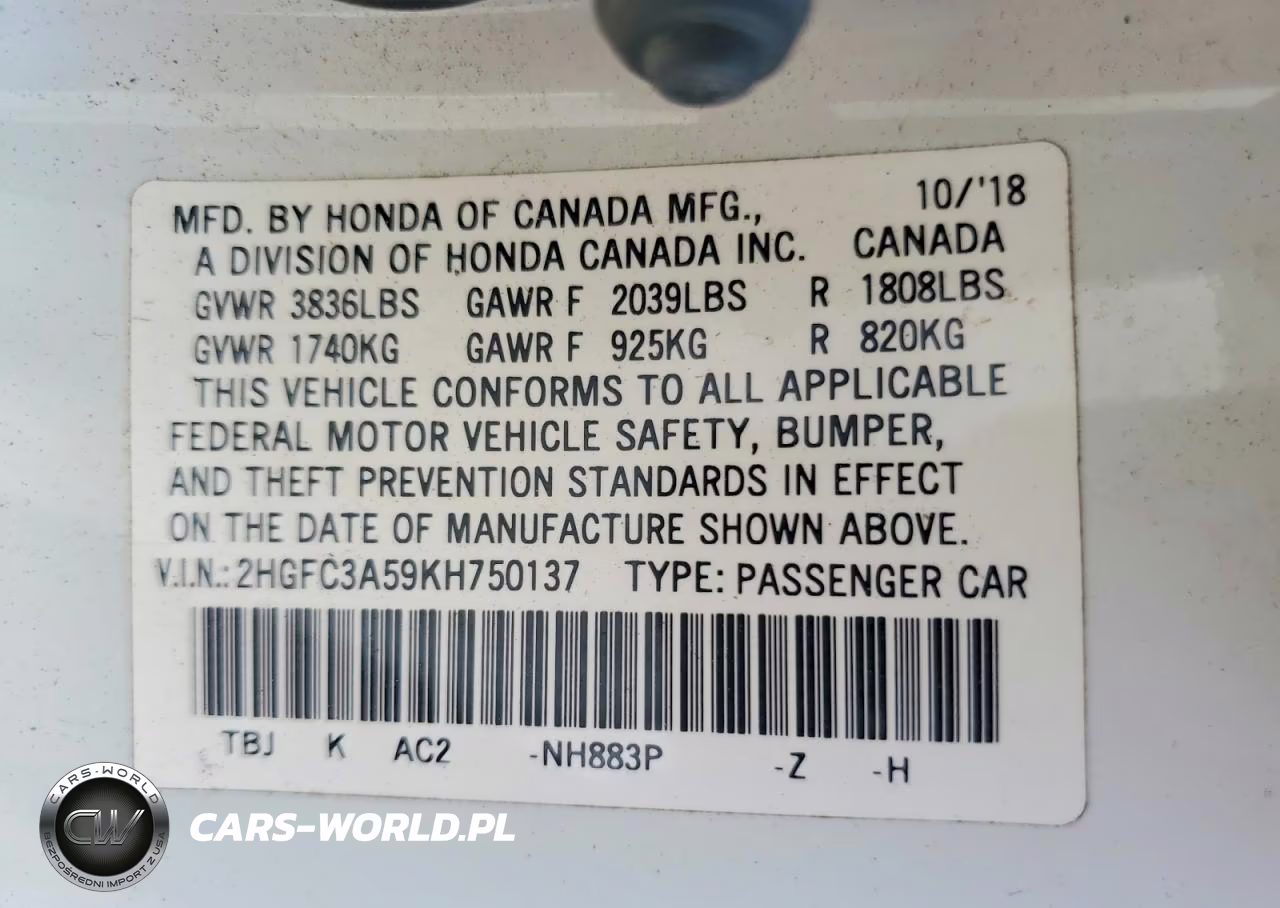 2019 Honda Civic Si VIN:2HGFC3A59KH750137 - 13