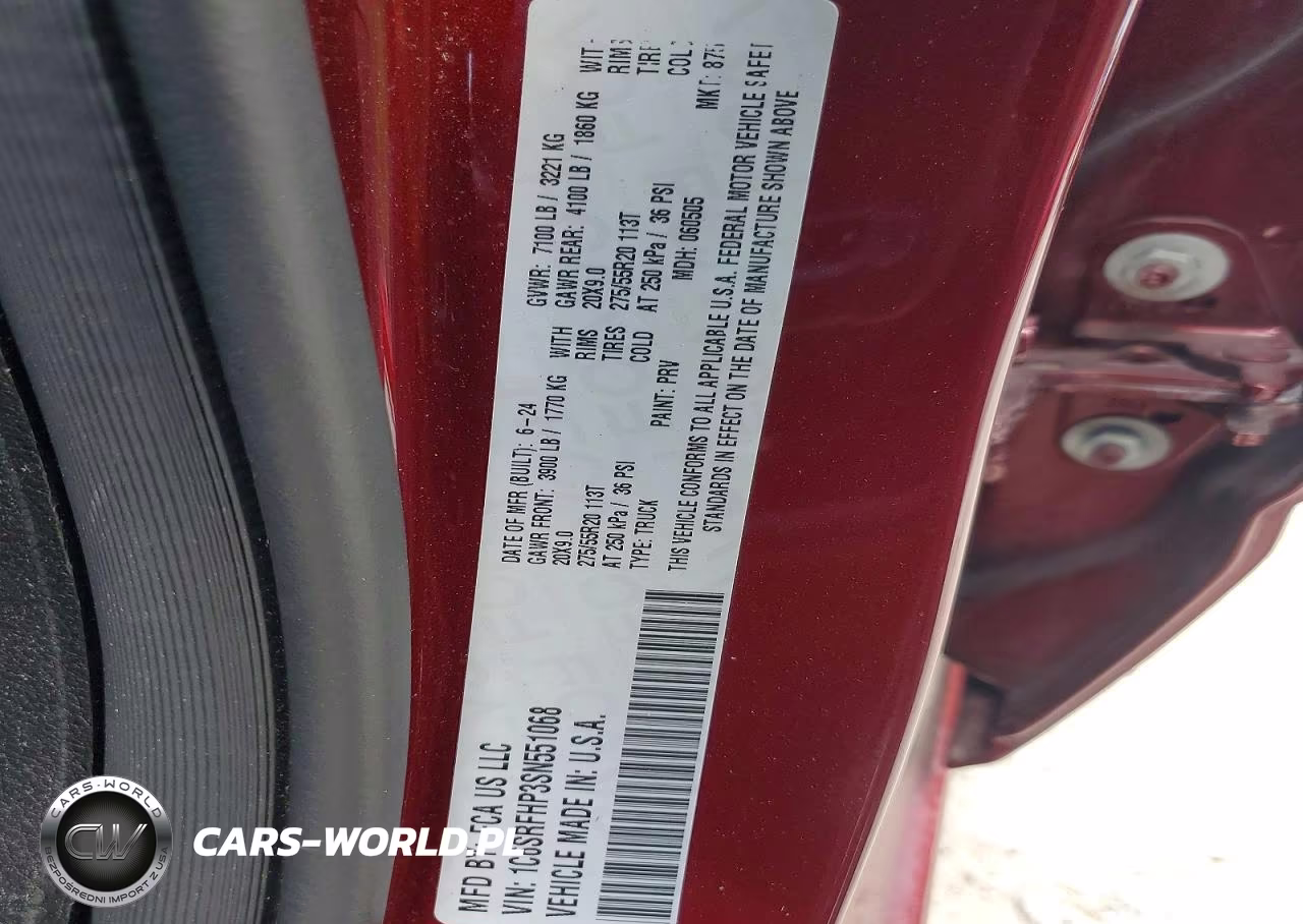 2025 Ram 1500 Limited VIN:1C6SRFHP3SN551068 - 12