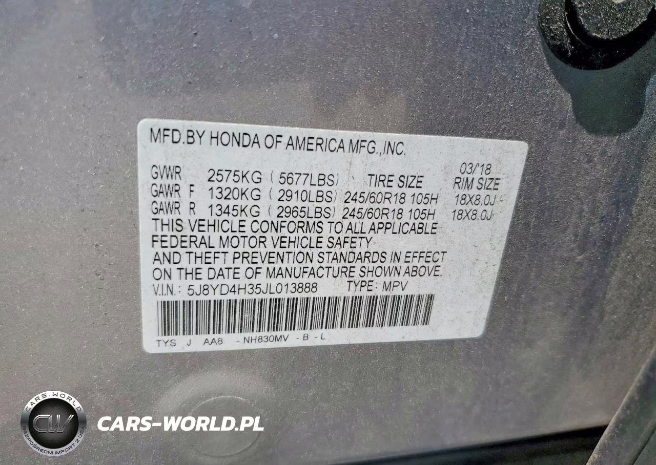 2018 Acura Mdx VIN:5J8YD4H35JL013888 - 13