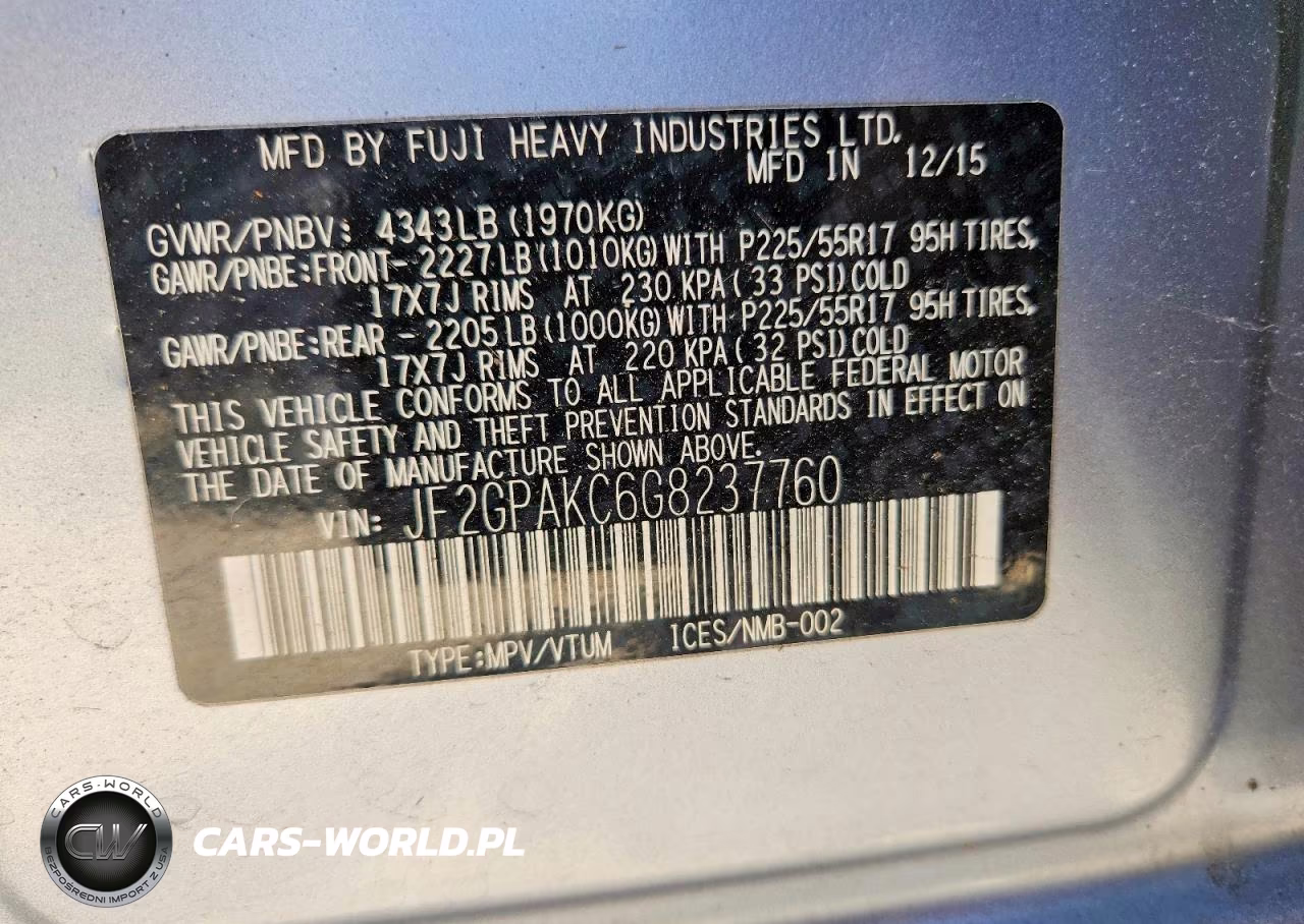 2016 Subaru Crosstrek Limited VIN:JF2GPAKC6G8237760 - 14