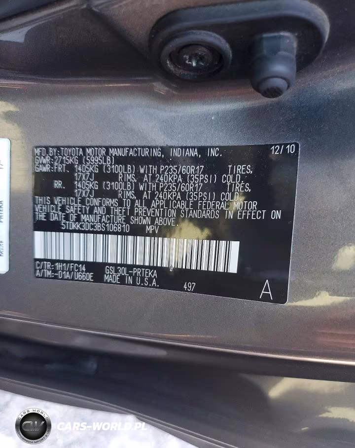 2011 Toyota Sienna Le VIN:5TDKK3DC3BS106810 - 14