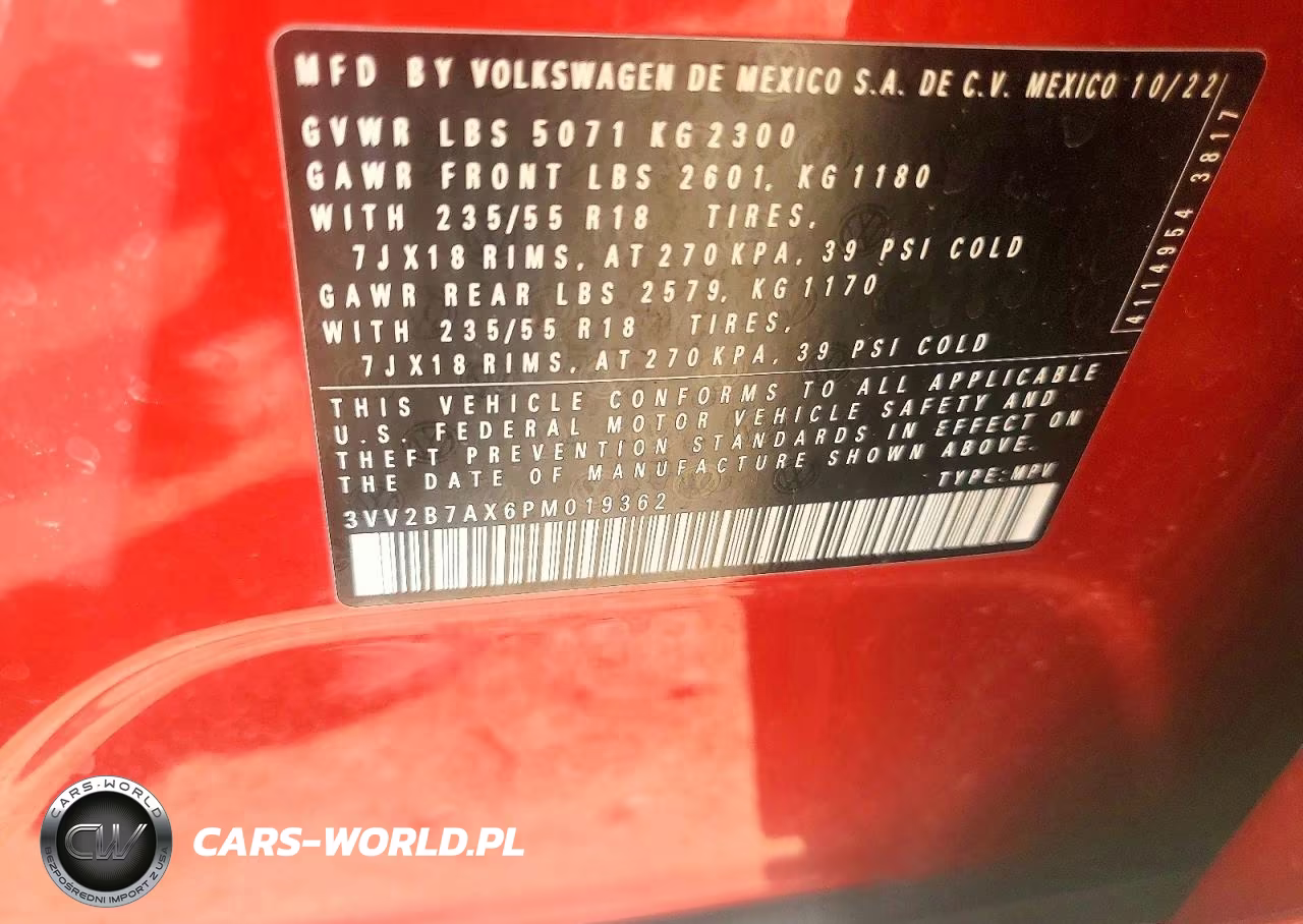 2023 Volkswagen Tiguan Se VIN:3VV2B7AX6PM019362 - 13