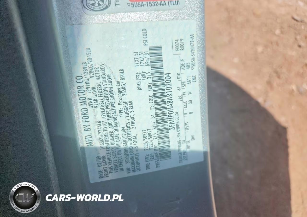 2010 Ford Fusion Se VIN:3FAHP0HA8AR102004 - 12