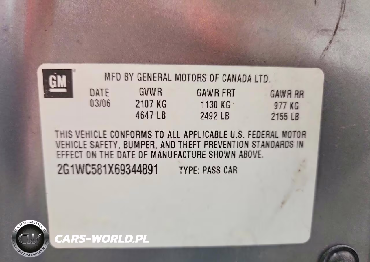 2006 Chevrolet Impala Lt VIN:2G1WC581X69344891 - 12