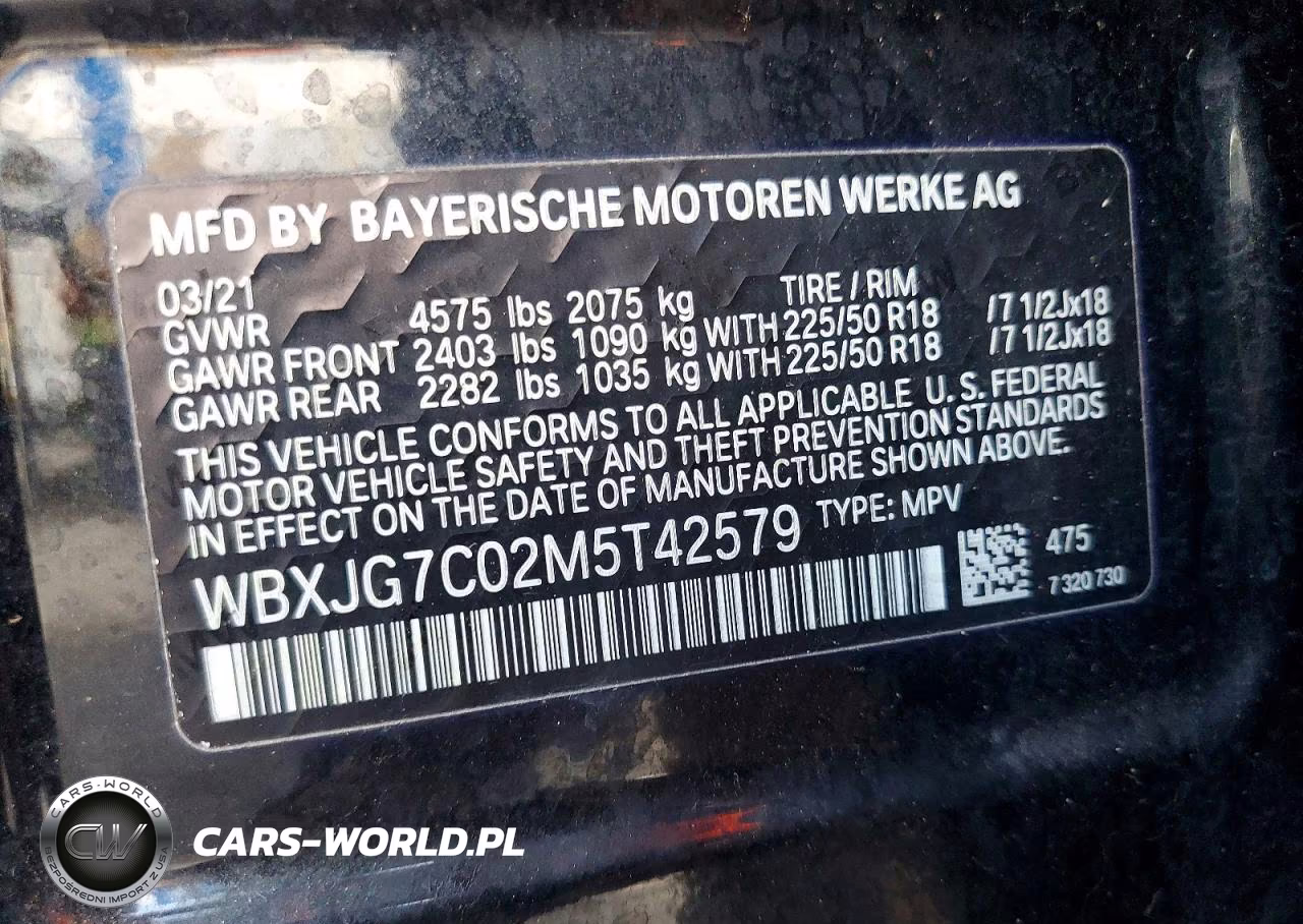 2021 BMW X1 Sdrive28I VIN:WBXJG7C02M5T42579 - 13