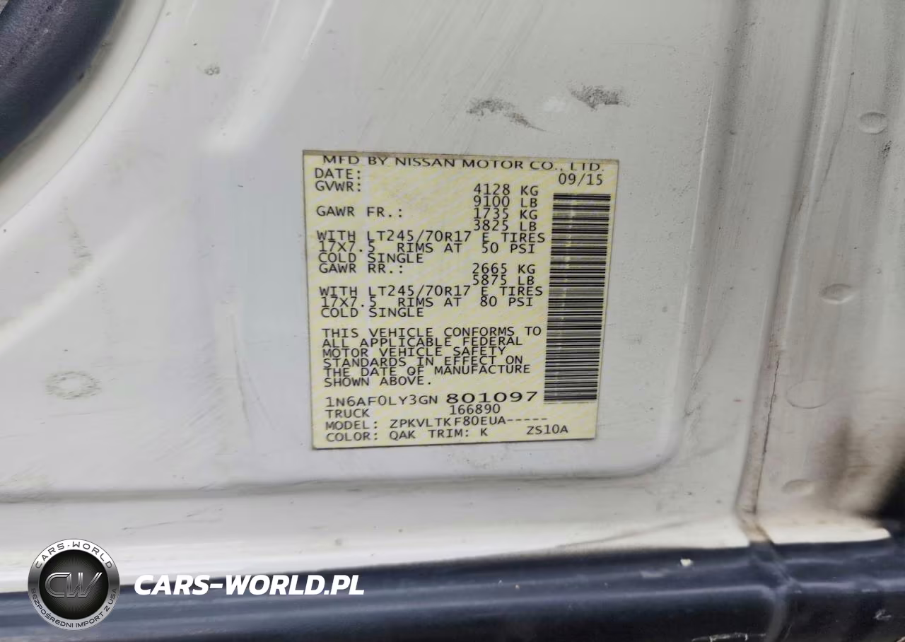 2016 Nissan Nv 2500 Hd Sv VIN:1N6AF0LY3GN801097 - 13