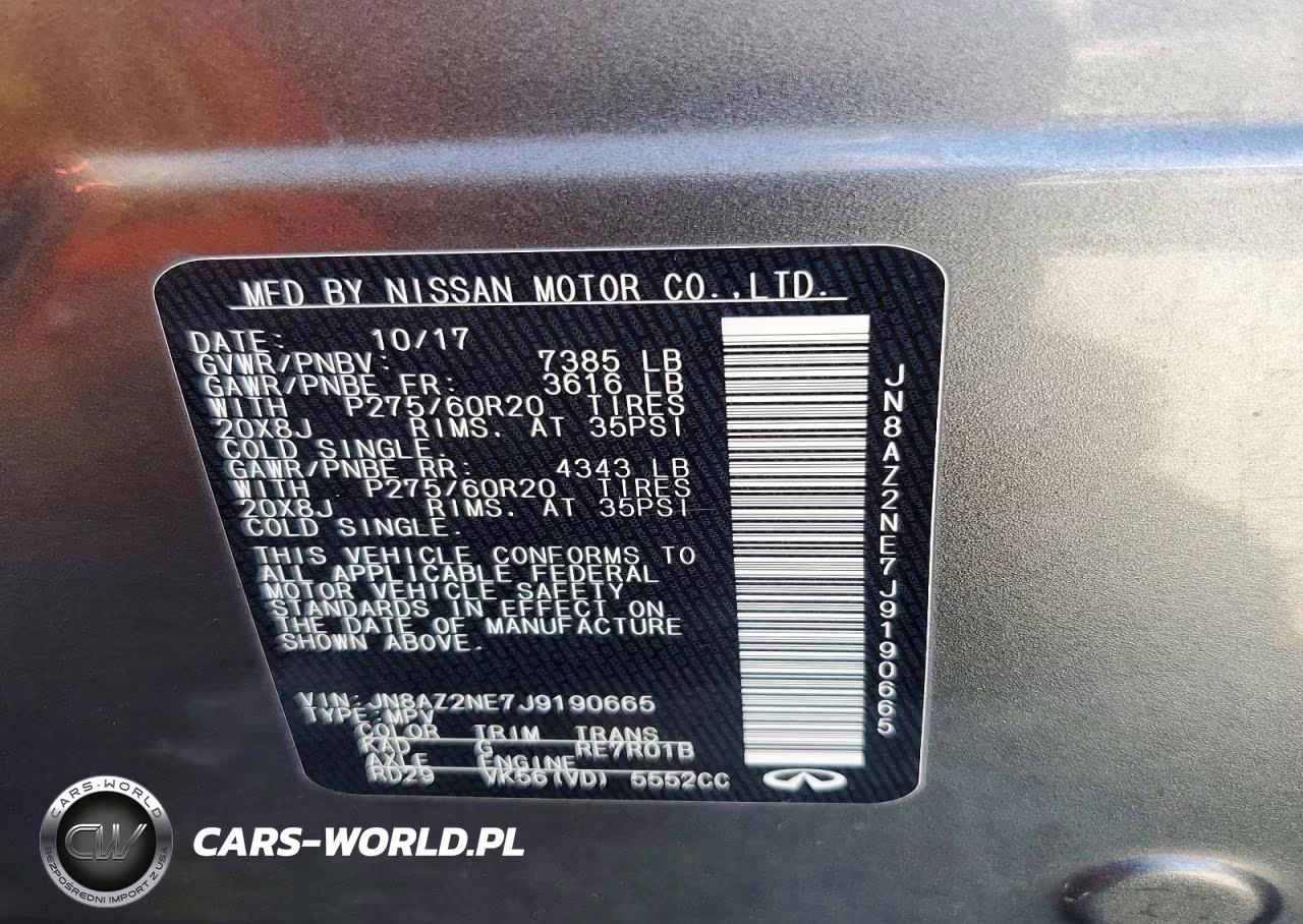 2018 Infiniti Qx80 Base VIN:JN8AZ2NE7J9190665 - 13