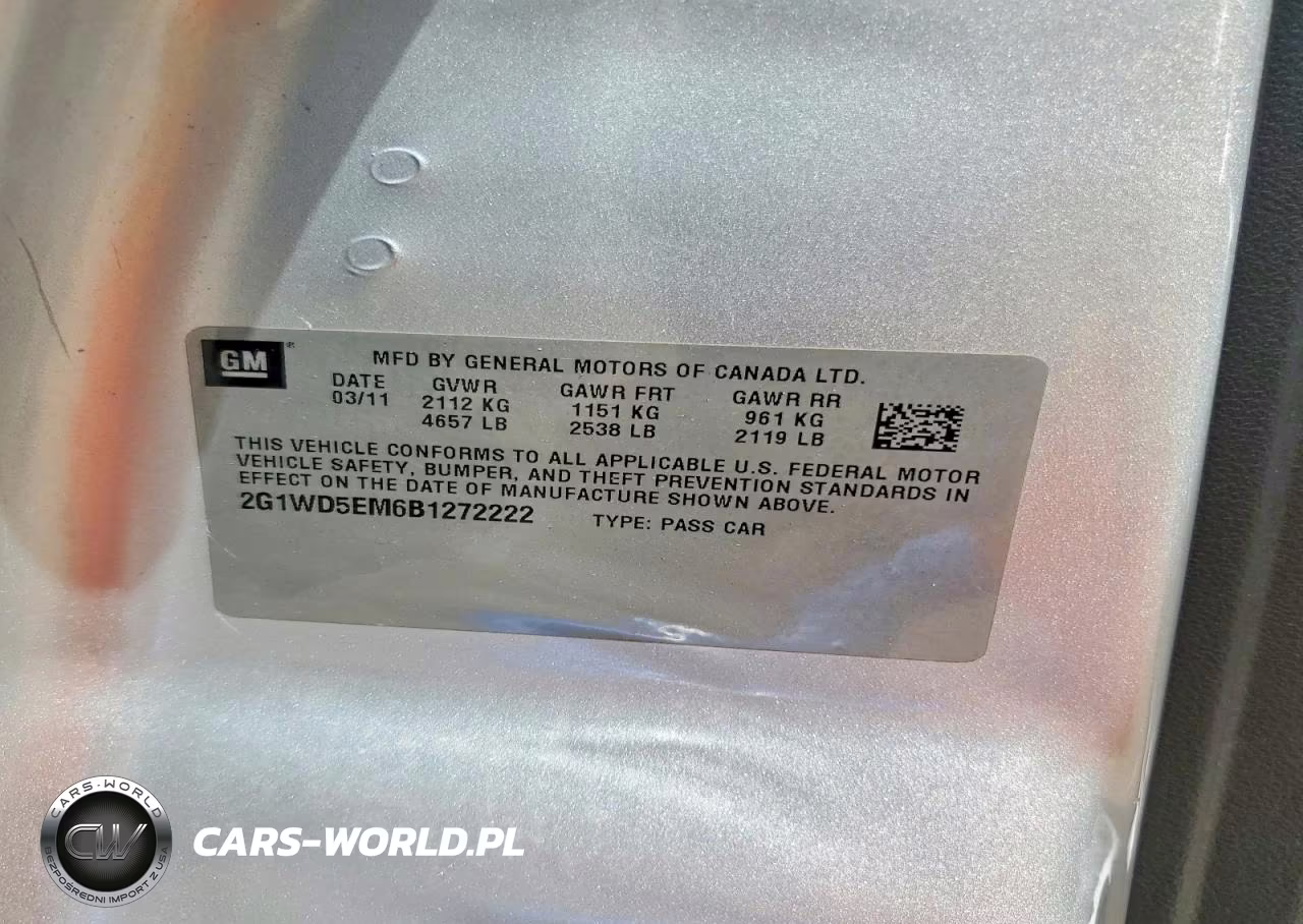 2011 Chevrolet Impala Police VIN:2G1WD5EM6B1272222 - 12