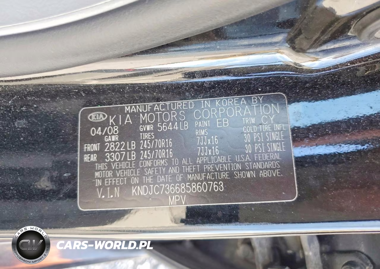 2008 Kia Sorento Ex VIN:KNDJC736685860763 - 14
