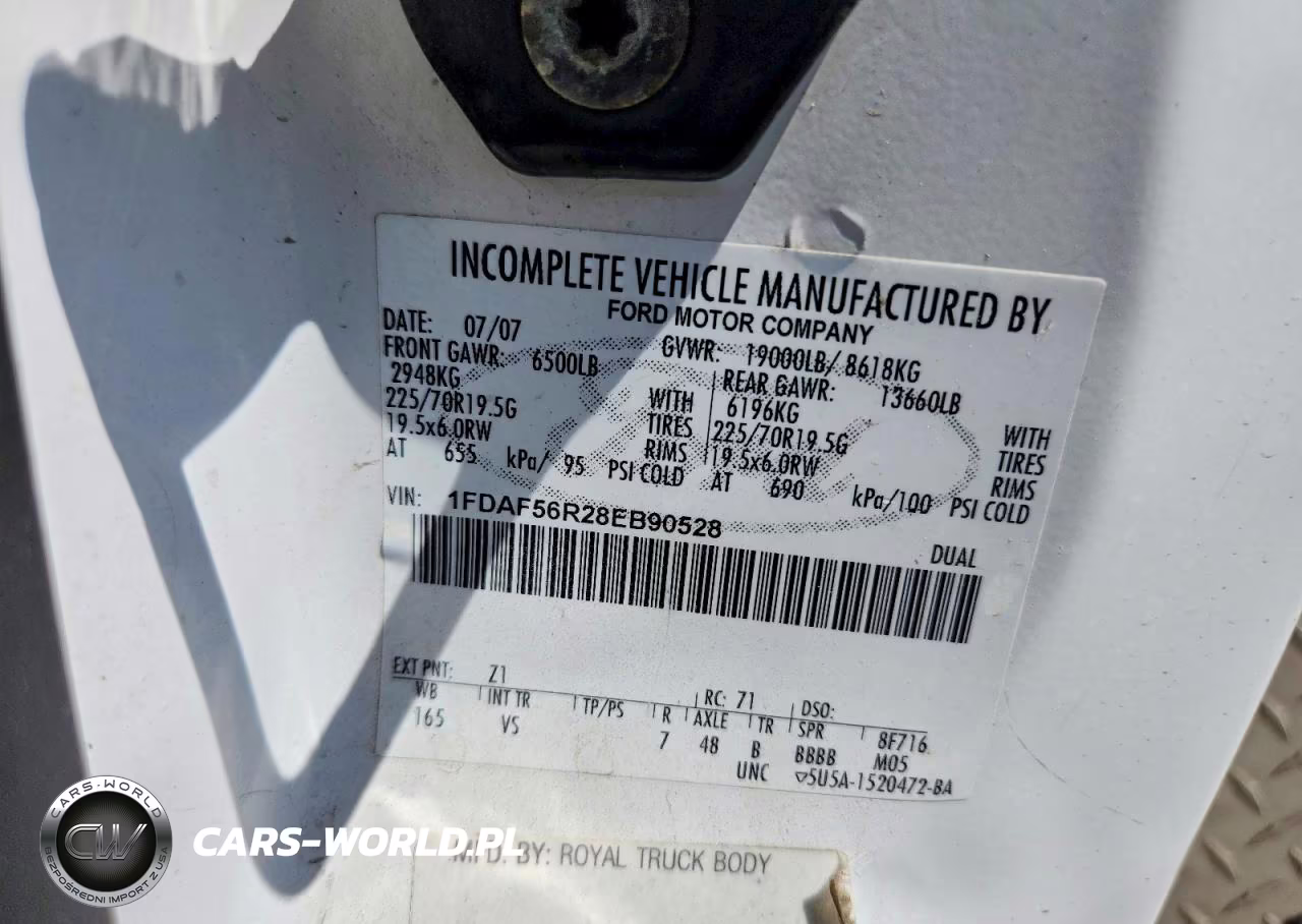 2008 Ford F550 Super Duty VIN:1FDAF56R28EB90528 - 12