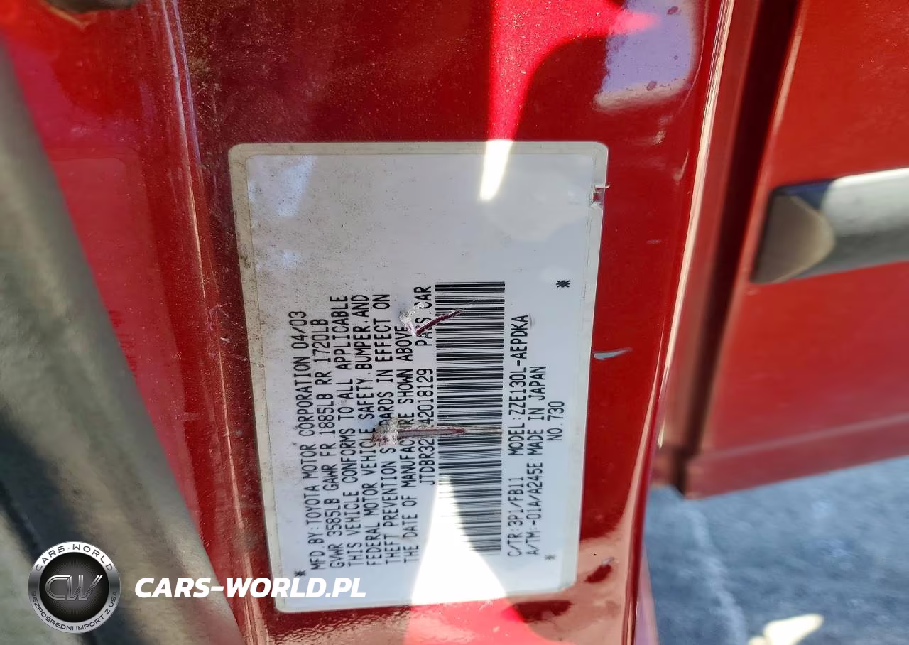2004 Toyota Corolla Ce VIN:JTDBR32E242018129 - 12