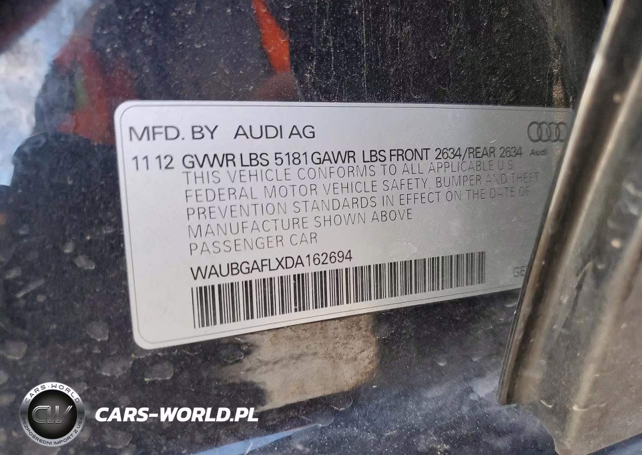 2013 Audi S4 Premium Plus VIN:WAUBGAFLXDA162694 - 13