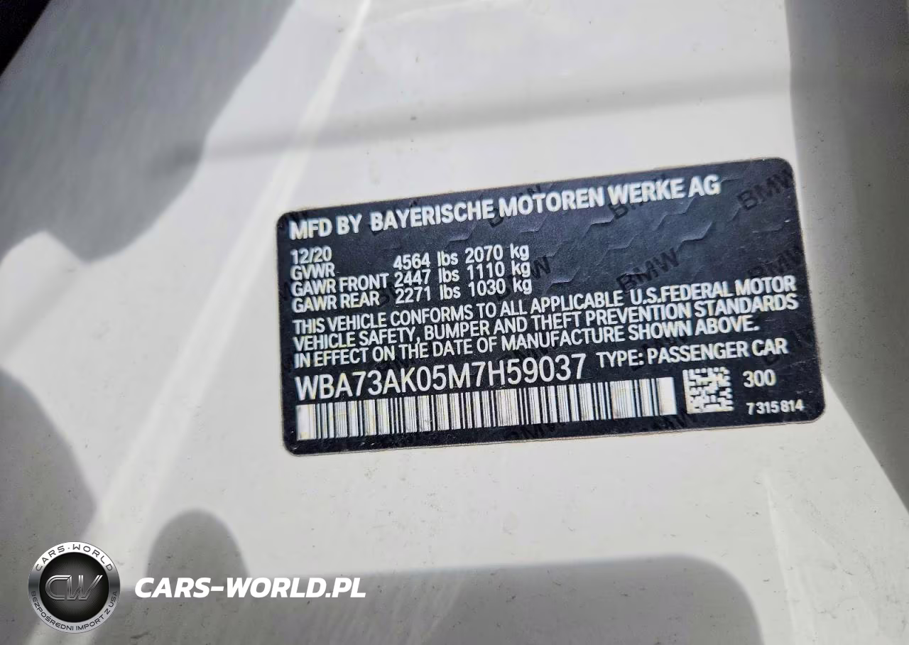 2021 BMW 228Xi VIN:WBA73AK05M7H59037 - 12
