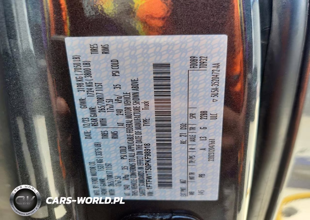 2023 Ford F150 Ssv VIN:1FTFW1T50PKF98918 - 12