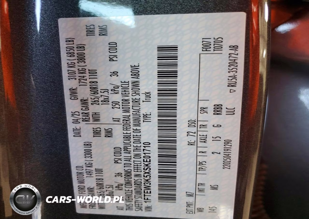 2025 Ford F150 Xlt VIN:1FTEW3K5XSKE01710 - 13