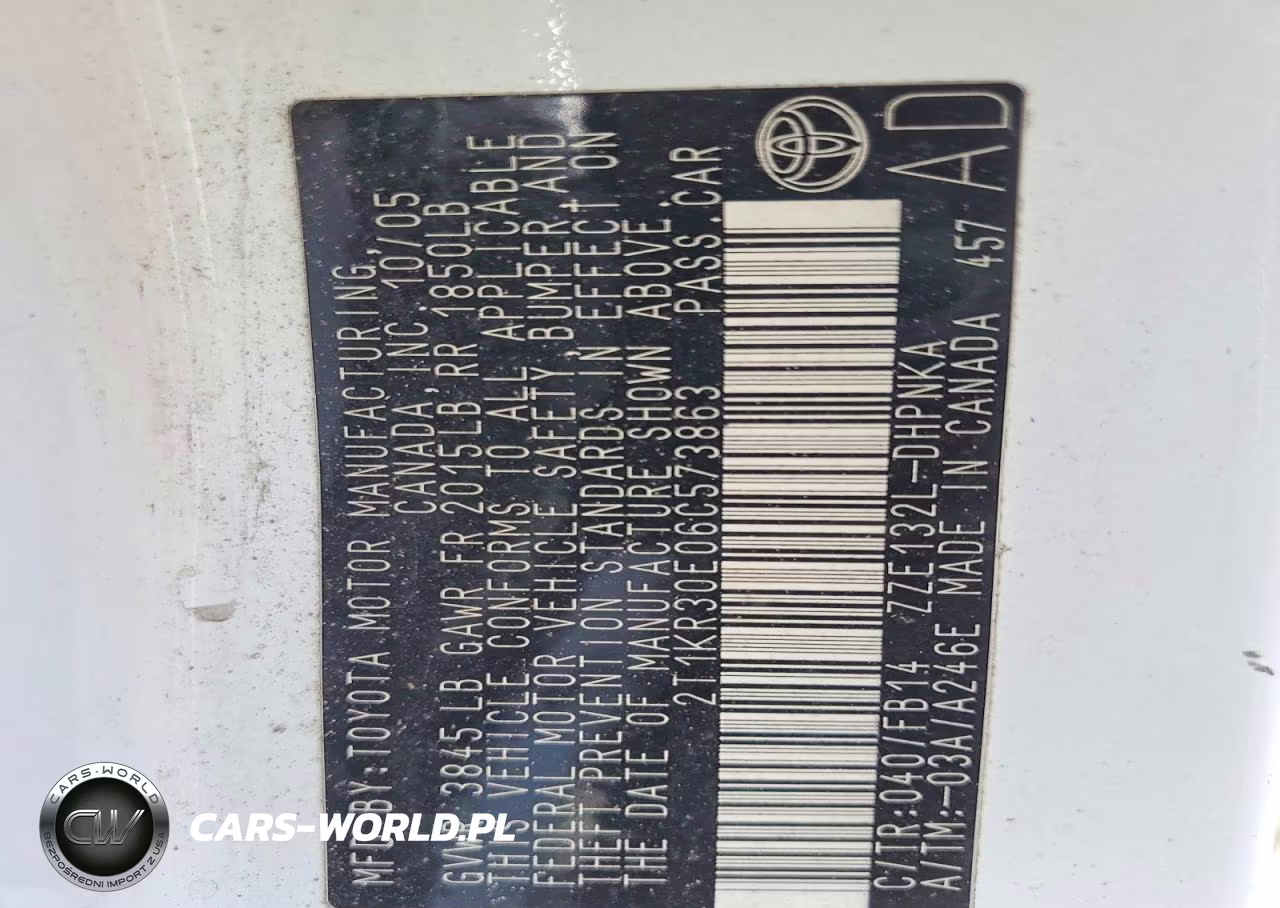2006 Toyota Corolla Matrix Xr VIN:2T1KR30E06C573863 - 13