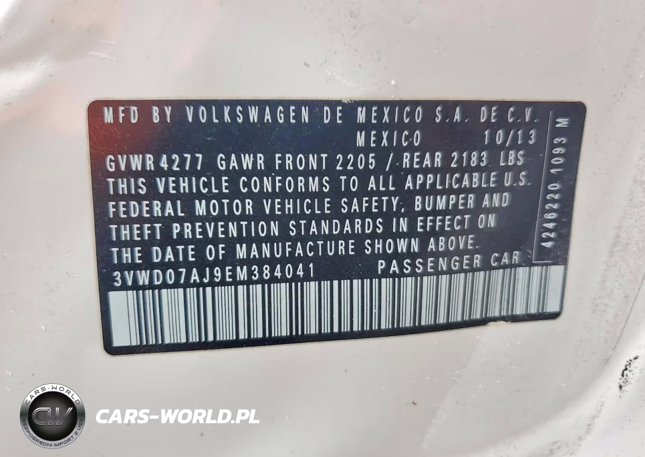 2014 Volkswagen Jetta Se VIN:3VWD07AJ9EM384041 - 12