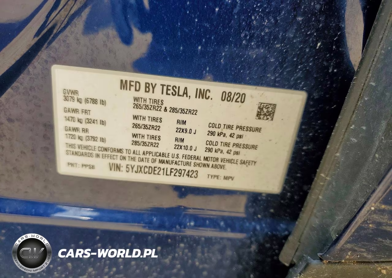 2020 Tesla Model X VIN:5YJXCDE21LF297423 - 14
