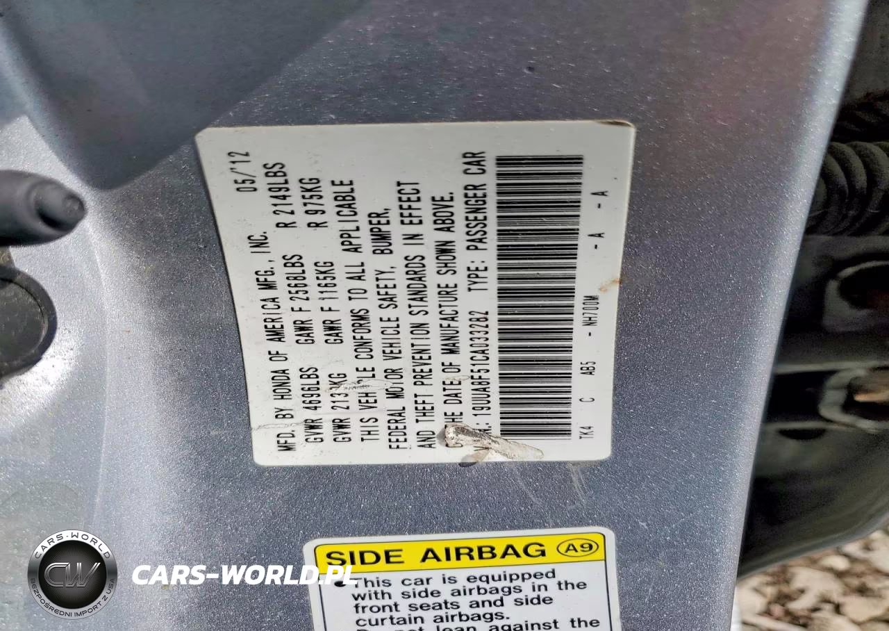 2012 Acura Tl VIN:19UUA8F51CA033282 - 12