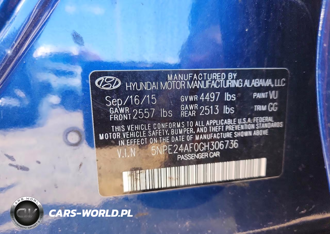 2016 Hyundai Sonata Se VIN:5NPE24AF0GH306736 - 12