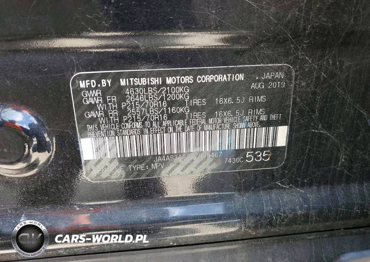 2020 Mitsubishi Eclipse Cross Es VIN:JA4AS3AA1LZ009467 - 13