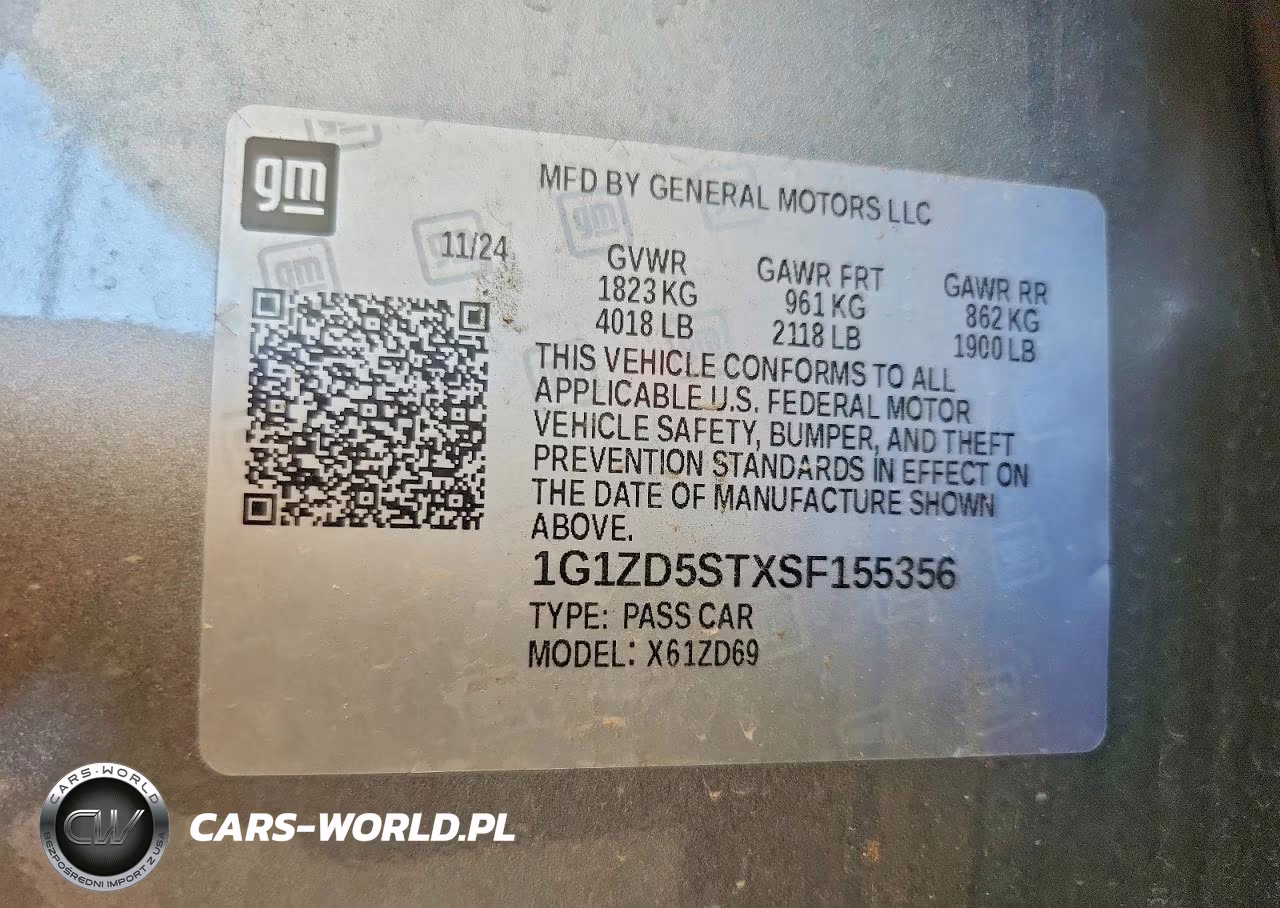 2025 Chevrolet Malibu Lt VIN:1G1ZD5STXSF155356 - 12