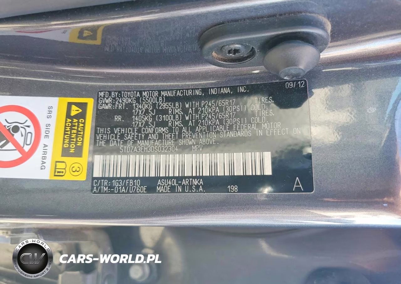 2013 Toyota Highlander Base VIN:5TDZA3EH3DS032304 - 13
