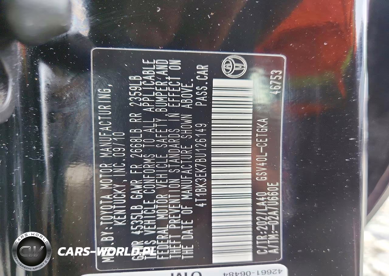 2011 Toyota Camry Xle V6 VIN:4T1BK3EK7BU126149 - 12
