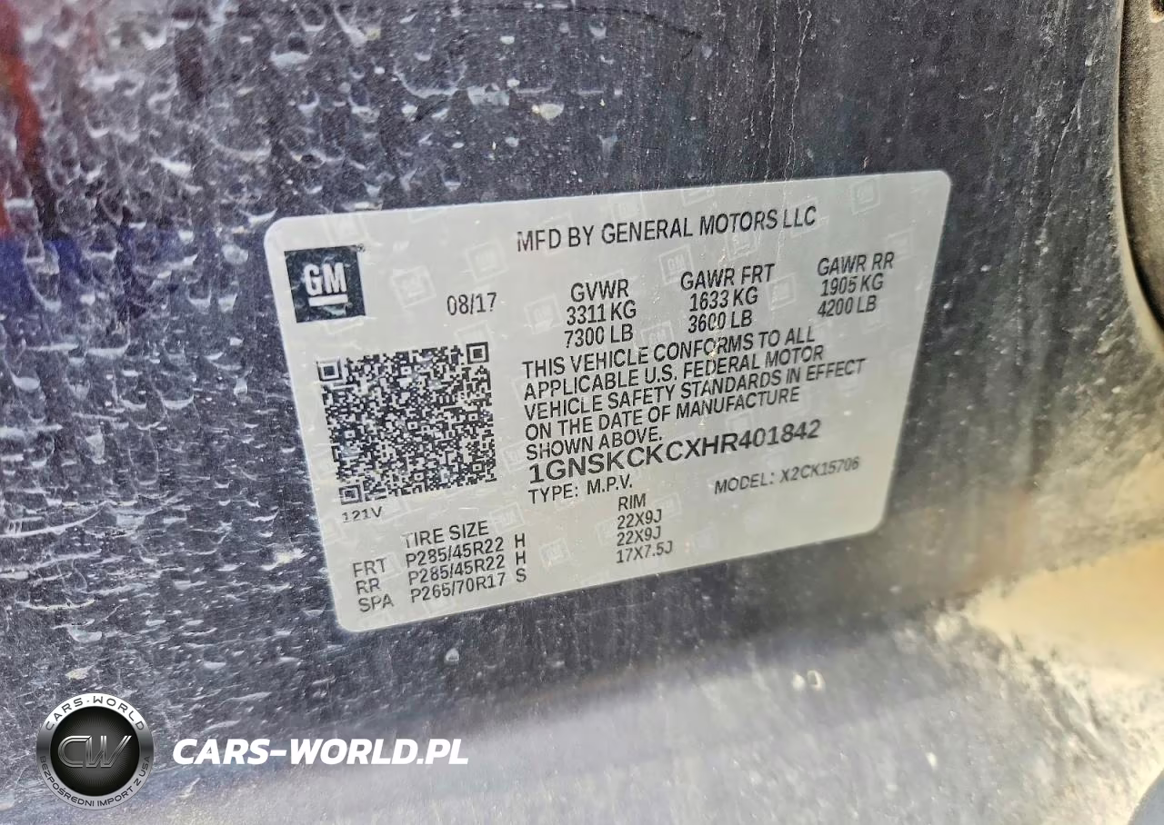 2017 Chevrolet Tahoe K1500 Premier VIN:1GNSKCKCXHR401842 - 14