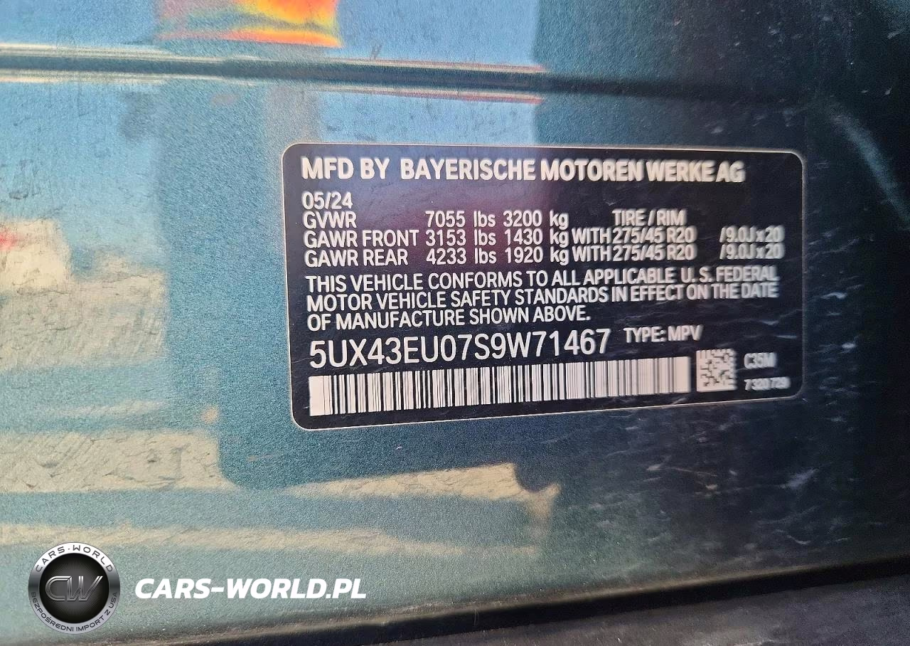 2025 BMW X5 xDrive50E VIN:5UX43EU07S9W71467 - 14
