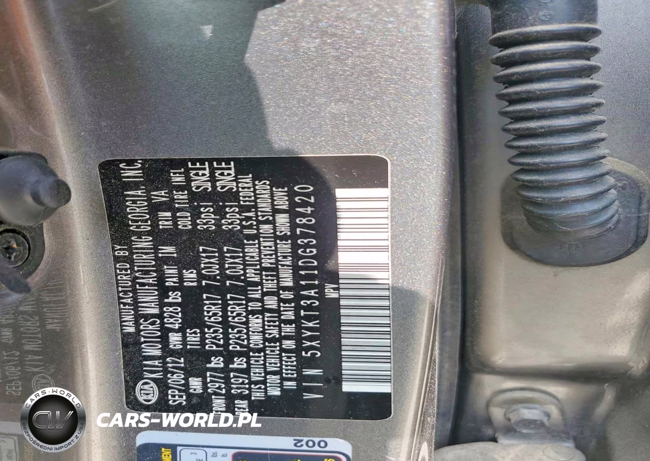 2013 Kia Sorento Lx VIN:5XYKT3A11DG378420 - 13