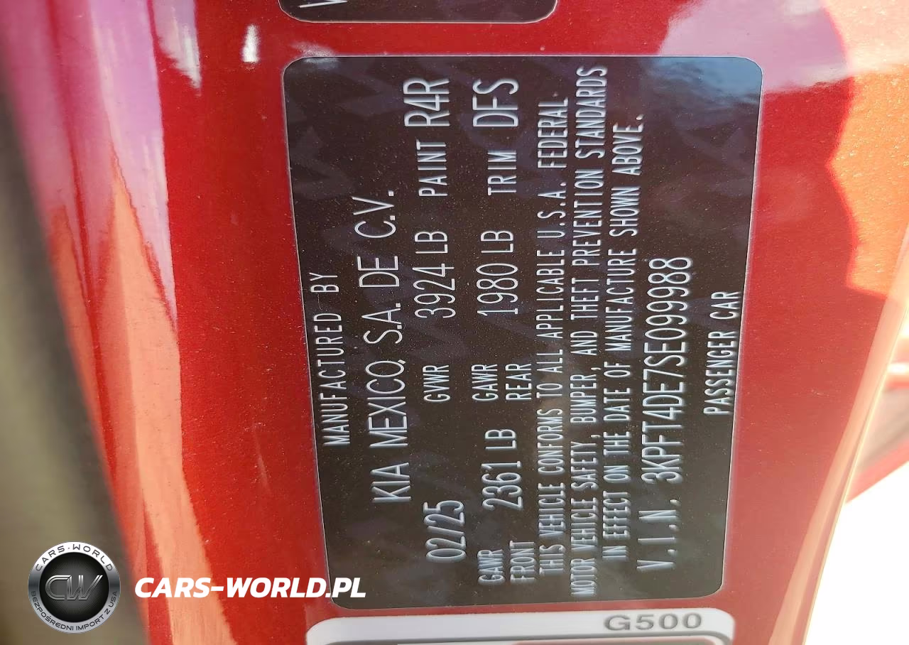 2025 Kia K4 Lxs VIN:3KPFT4DE7SE099988 - 12