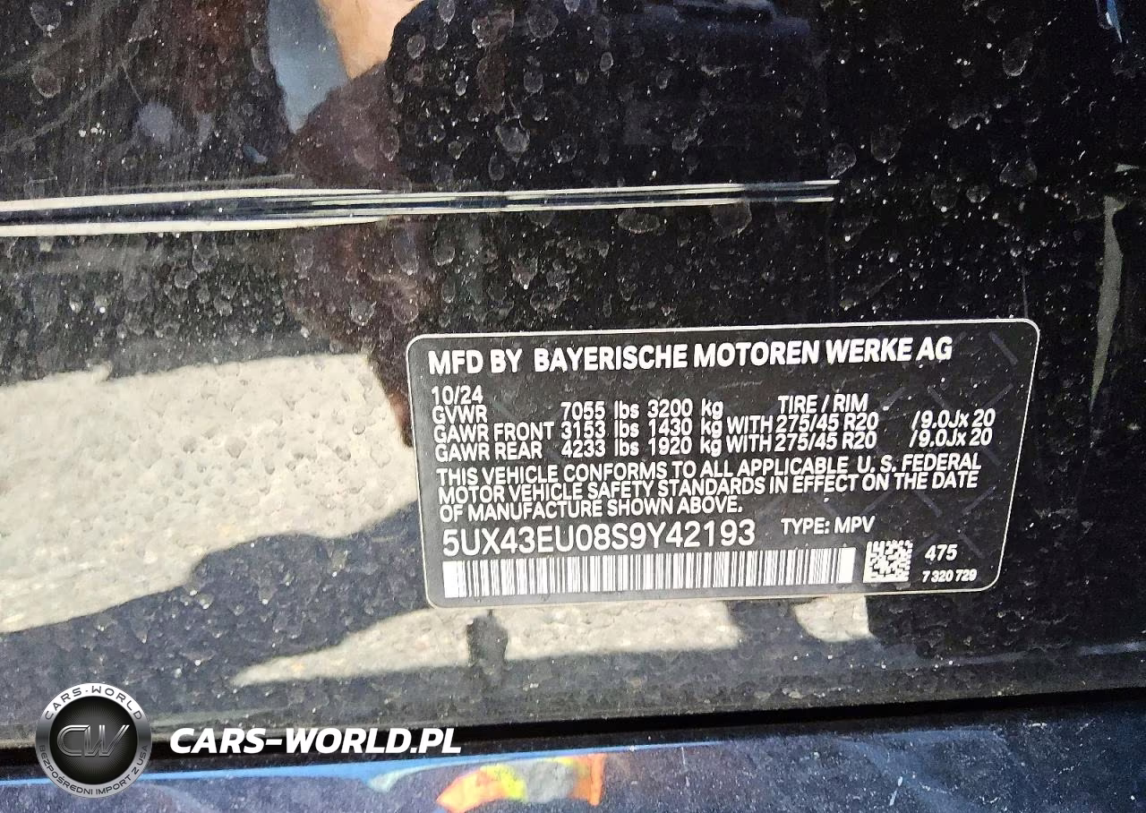 2025 BMW X5 xDrive50E VIN:5UX43EU08S9Y42193 - 13