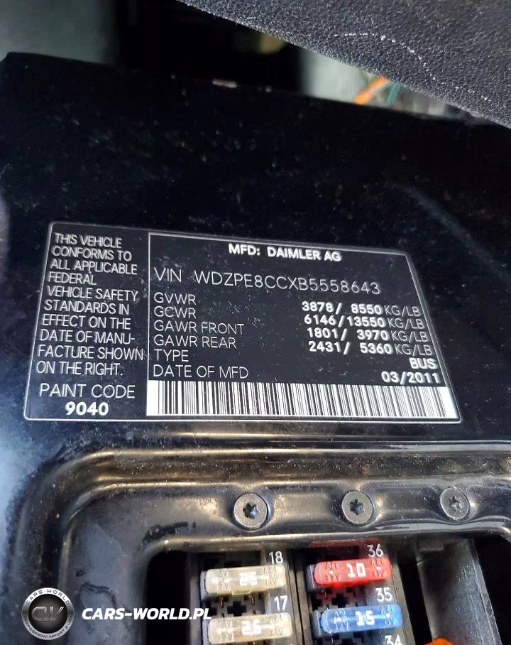 2011 Mercedes-Benz Sprinter 2500 VIN:WDZPE8CCXB5558643 - 13