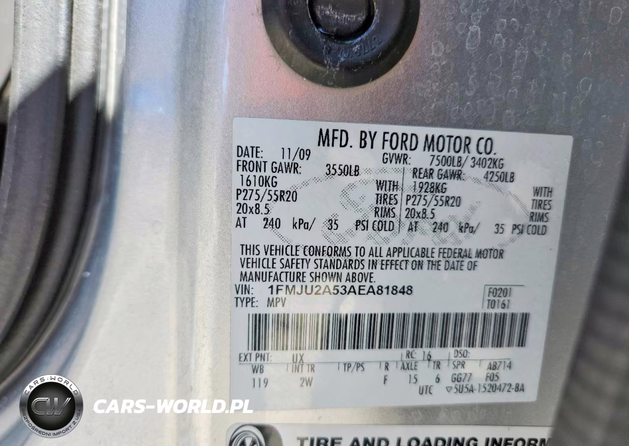 2010 Ford Expedition Limited VIN:1FMJU2A53AEA81848 - 13