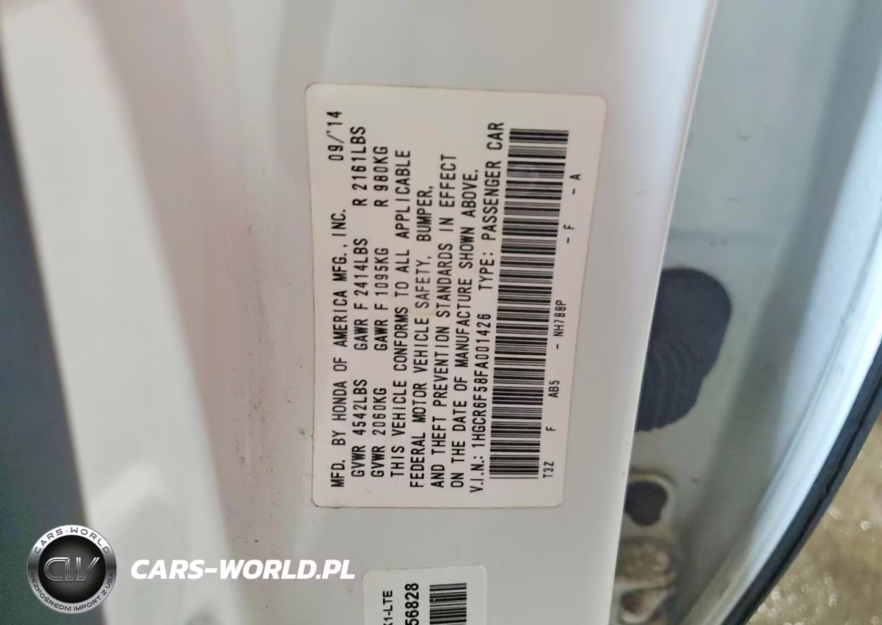 2015 Honda Accord Hybrid Exl VIN:1HGCR6F58FA001426 - 12