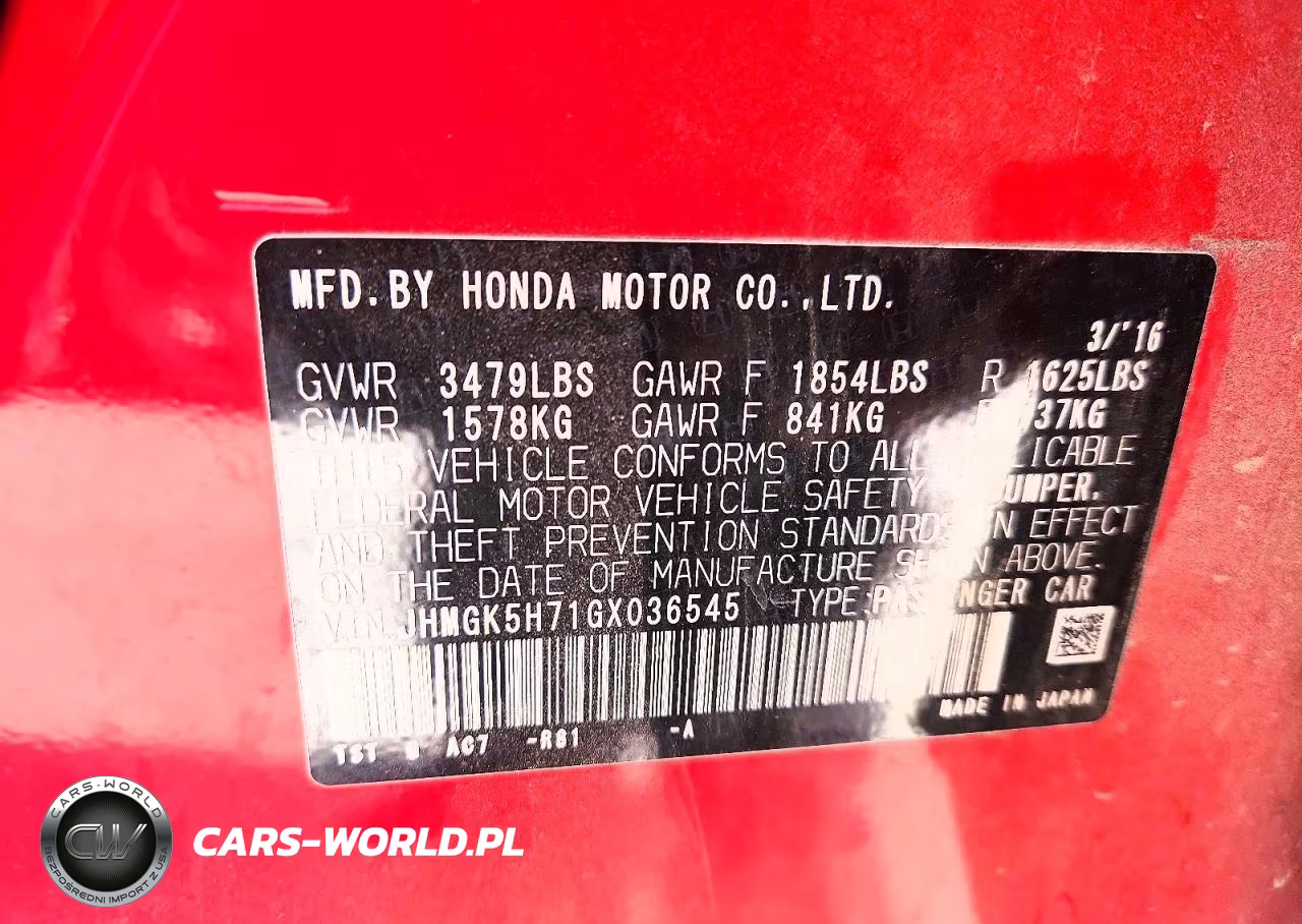 2016 Honda Fit Ex VIN:JHMGK5H71GX036545 - 13