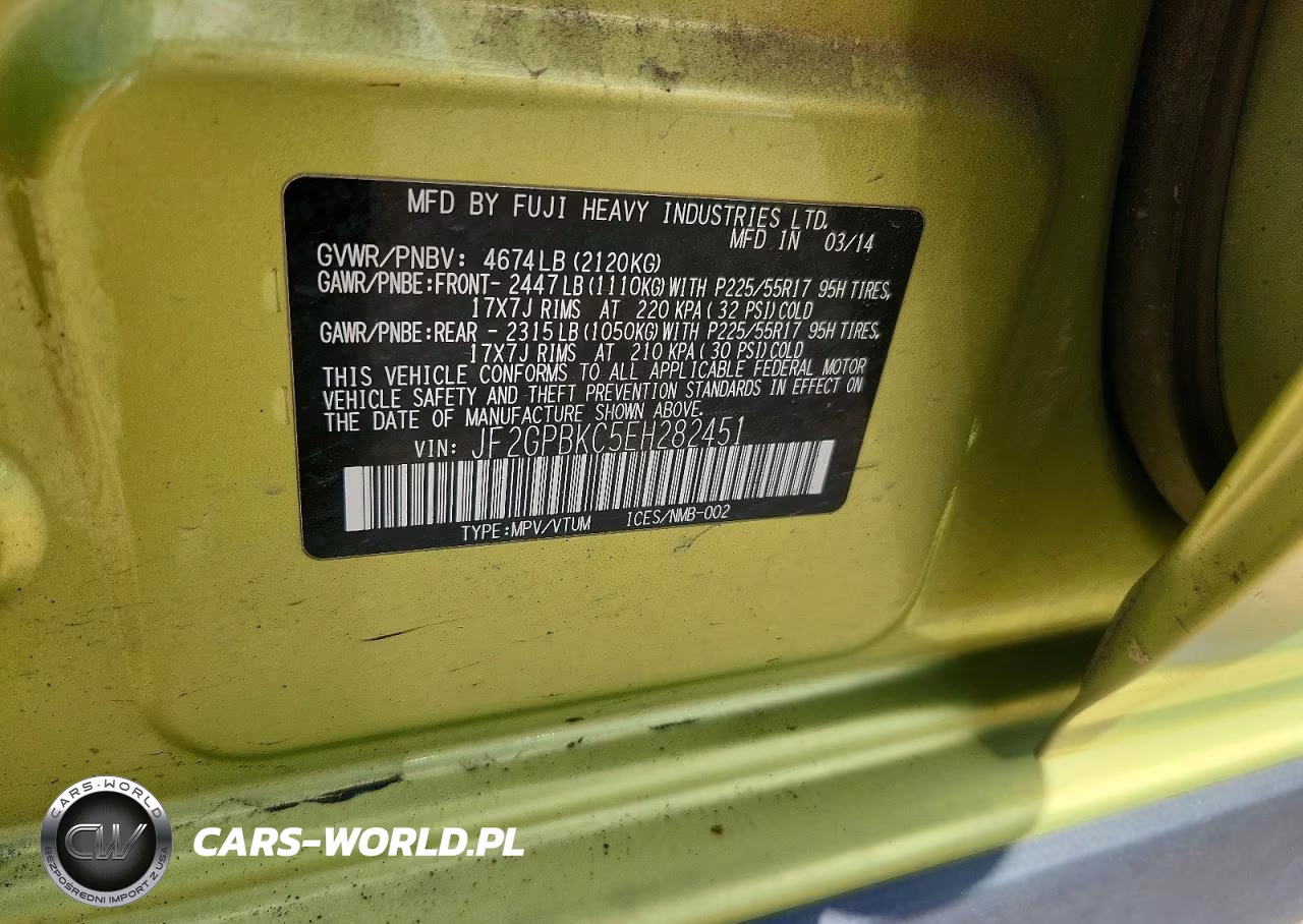 2014 Subaru Xv Crosstrek 2.0I Hybrid Touring VIN:JF2GPBKC5EH282451 - 12