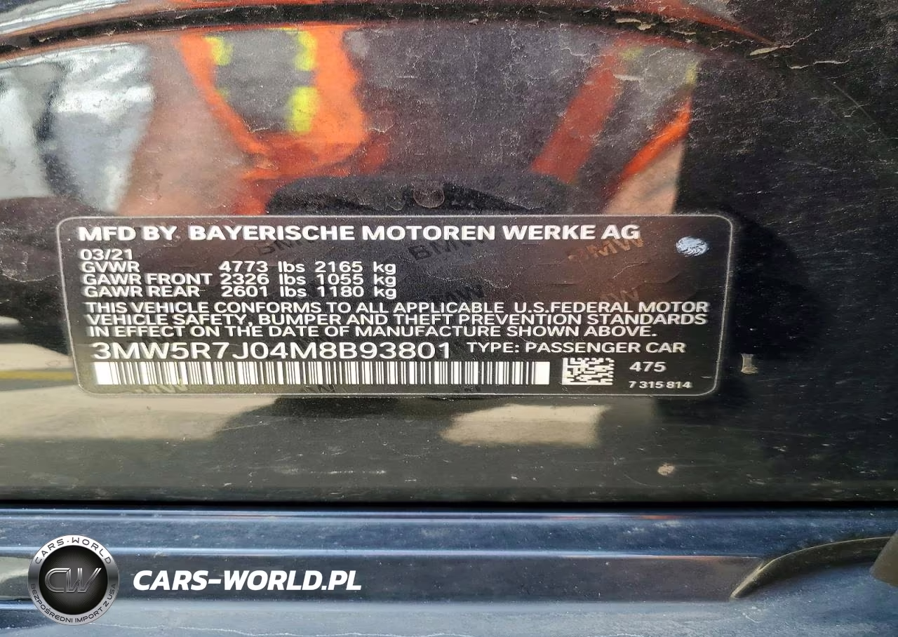 2021 BMW 330Xi VIN:3MW5R7J04M8B93801 - 13