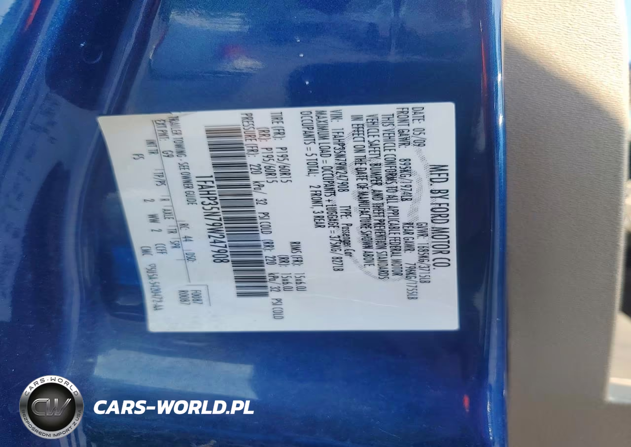 2009 Ford Focus Se VIN:1FAHP35N79W247908 - 12